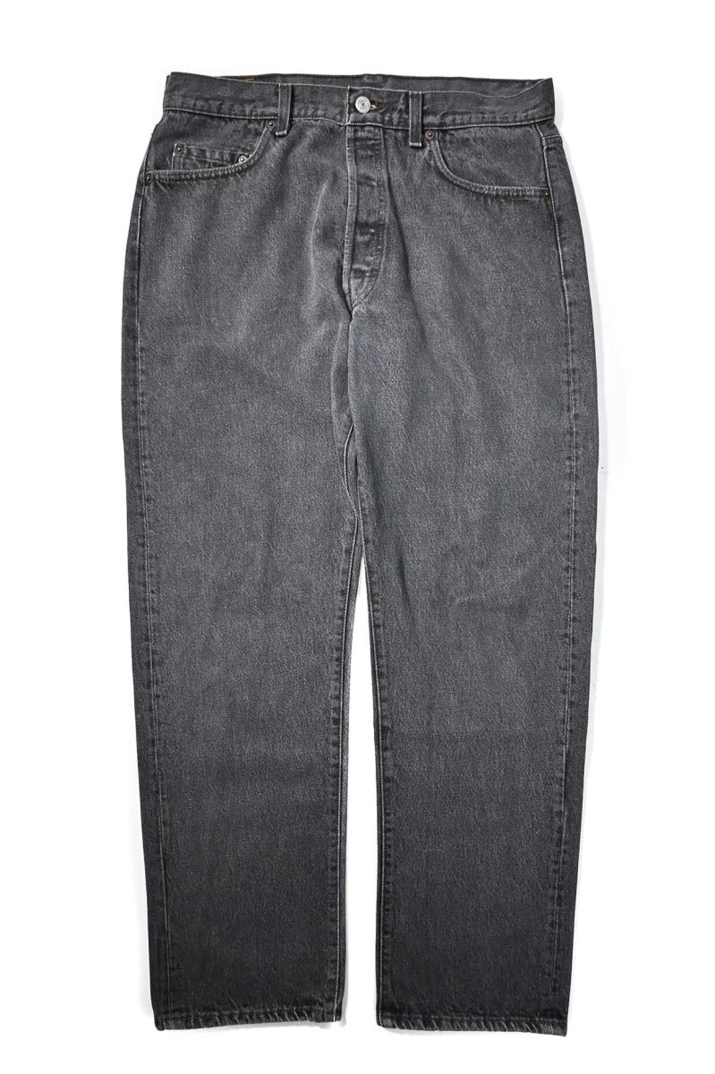 画像1: 85' Used Levi's 501 Denim Pants Black made in USA リーバイス 先染め (1)