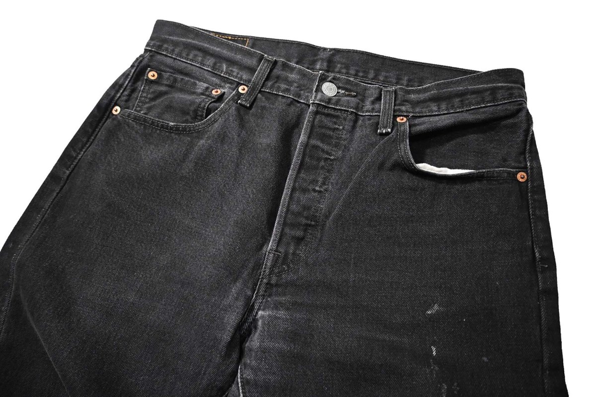 画像2: Used Levi's 501 Denim Pants Black リーバイス (2)