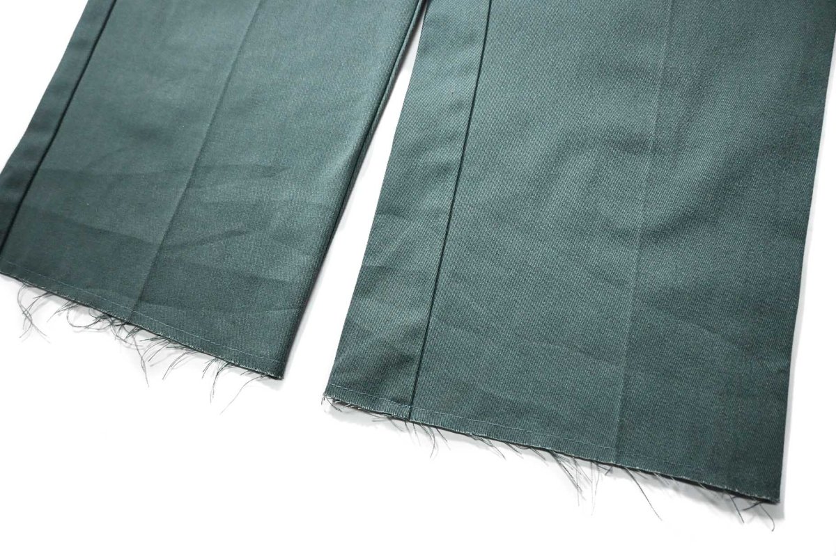 画像3: 90s Used Dickies 874 Work Pants Cut Off Lincoln Green made in USA (3)