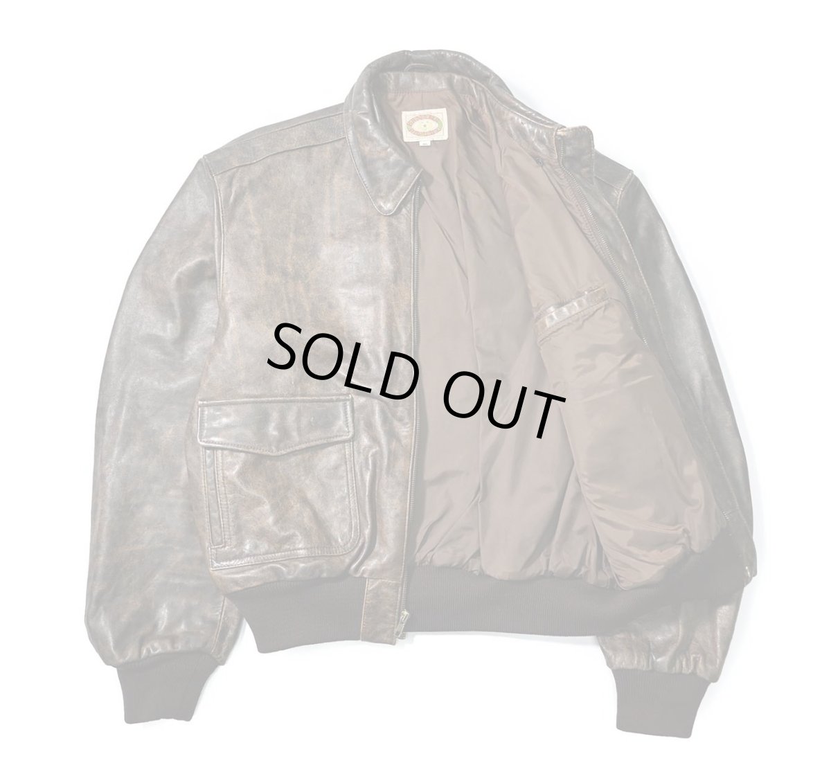 画像5: 80s Used Banana Republic Type A-2 Leather Flight Jacket (5)