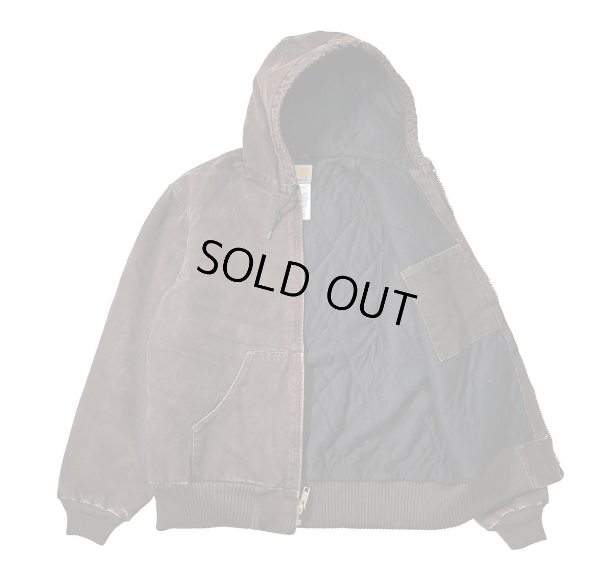 画像5: 09' Used Carhartt Quilted Flannel Lined Active Jacket Dark Brown (5)