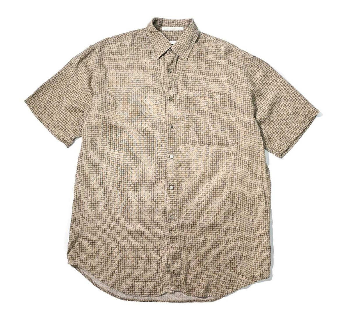 画像1: 90s Used Perry Ellis Short Sleeve Silk/Rayon Shirt (1)