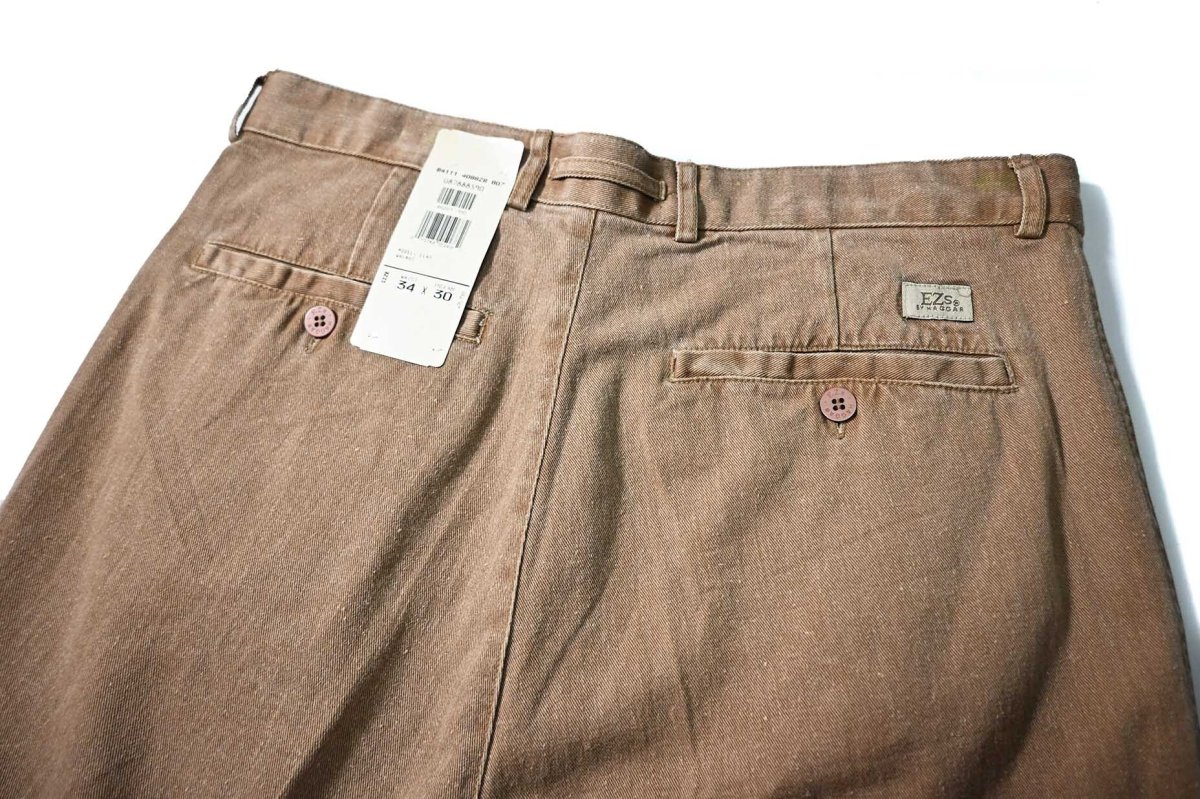 画像4: 90s Deadstock EZ's Haggar Pleated Trouser Brown (4)