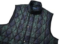 画像3: Used Polo Ralph Lauren Quilting Vest Black Watch ラルフローレン (3)