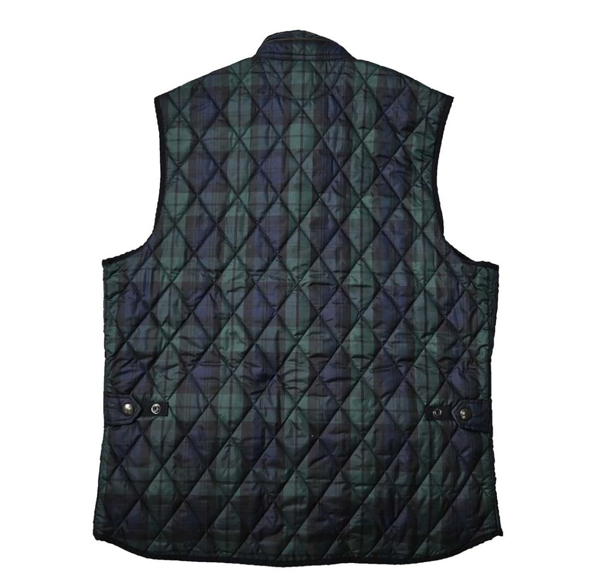画像2: Used Polo Ralph Lauren Quilting Vest Black Watch ラルフローレン (2)