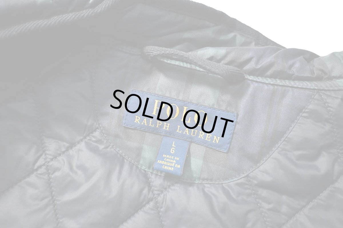 画像6: Used Polo Ralph Lauren Quilting Vest Black Watch ラルフローレン (6)