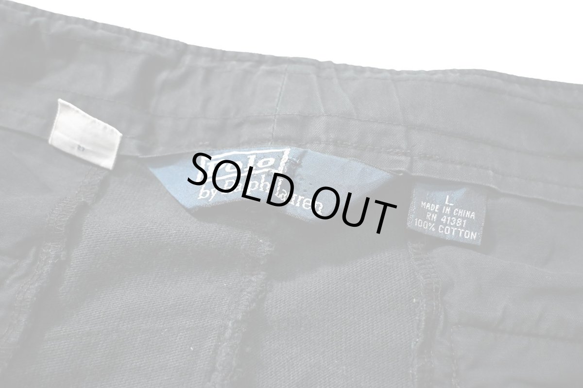 画像8: 90-00s Used Polo Ralph Lauren Military Sweat Cargo Pants Black ラルフローレン (8)