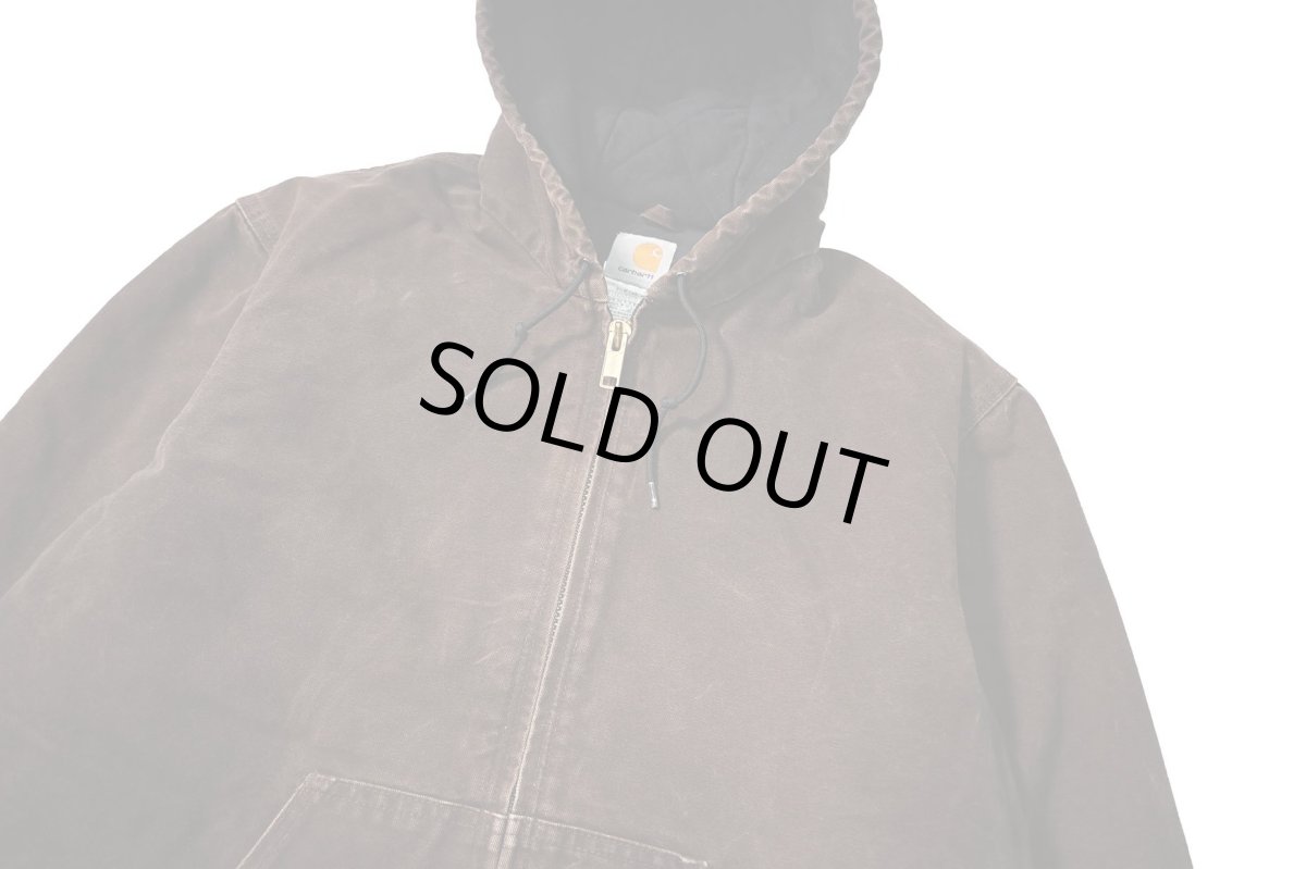 画像3: 09' Used Carhartt Quilted Flannel Lined Active Jacket Dark Brown (3)