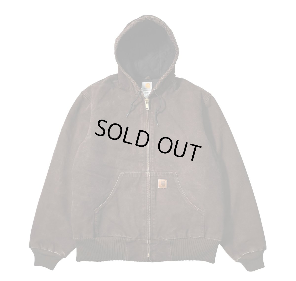画像1: 09' Used Carhartt Quilted Flannel Lined Active Jacket Dark Brown (1)