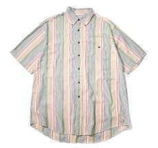 画像1: 90s Used Lands' End Stripe B/D Shirt (1)