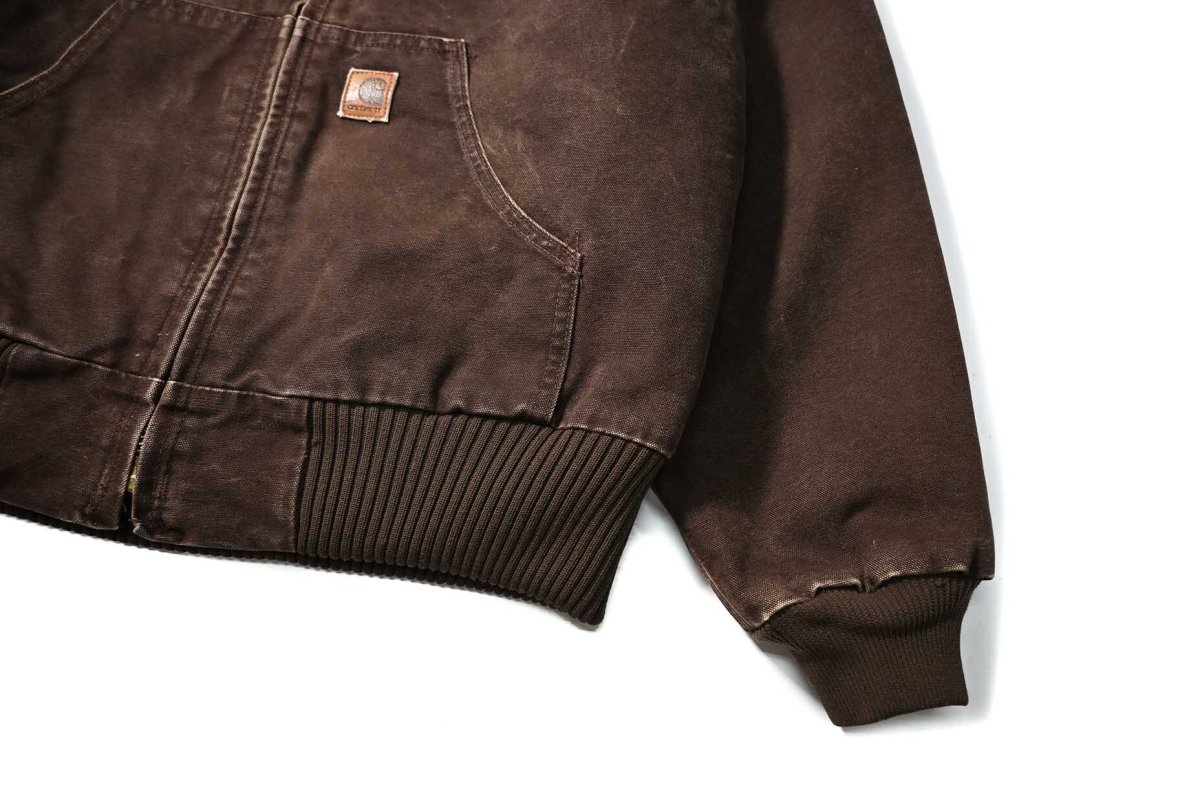 画像4: 09' Used Carhartt Quilted Flannel Lined Active Jacket Dark Brown (4)