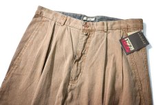 画像2: 90s Deadstock EZ's Haggar Pleated Trouser Brown (2)