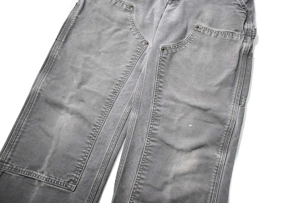 画像4: 16' Used Carhartt Duck Double Knee Carpenter Pants Gravel カーハート (4)