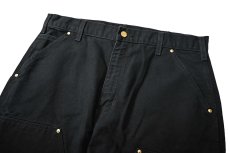 画像2: 06' Used Carhartt Duck Double Knee Carpenter Pants Black カーハート (2)