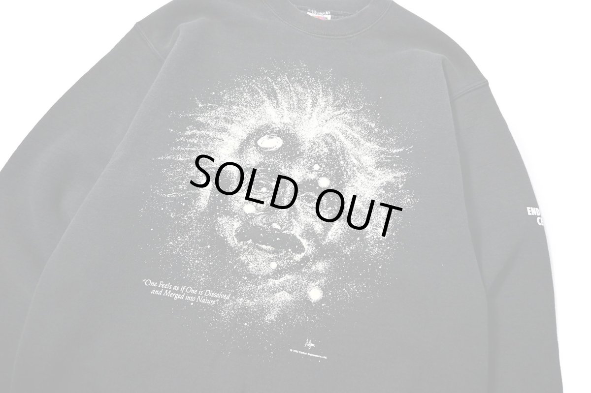 画像2: 90s Used Cotton Expressions Albert Einstein Print Sweat Shirt (2)