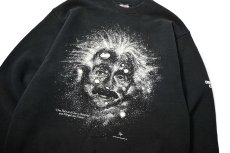 画像2: 90s Used Cotton Expressions Albert Einstein Print Sweat Shirt (2)