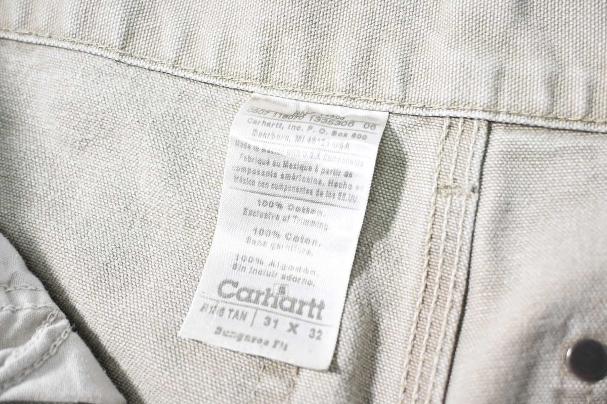 画像7: 07' Used Carhartt Duck Double Knee Carpenter Pants Tan カーハート (7)