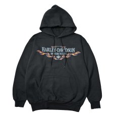 画像1: 00s Used Harley-Davidson Print Sweat Hoodie (1)