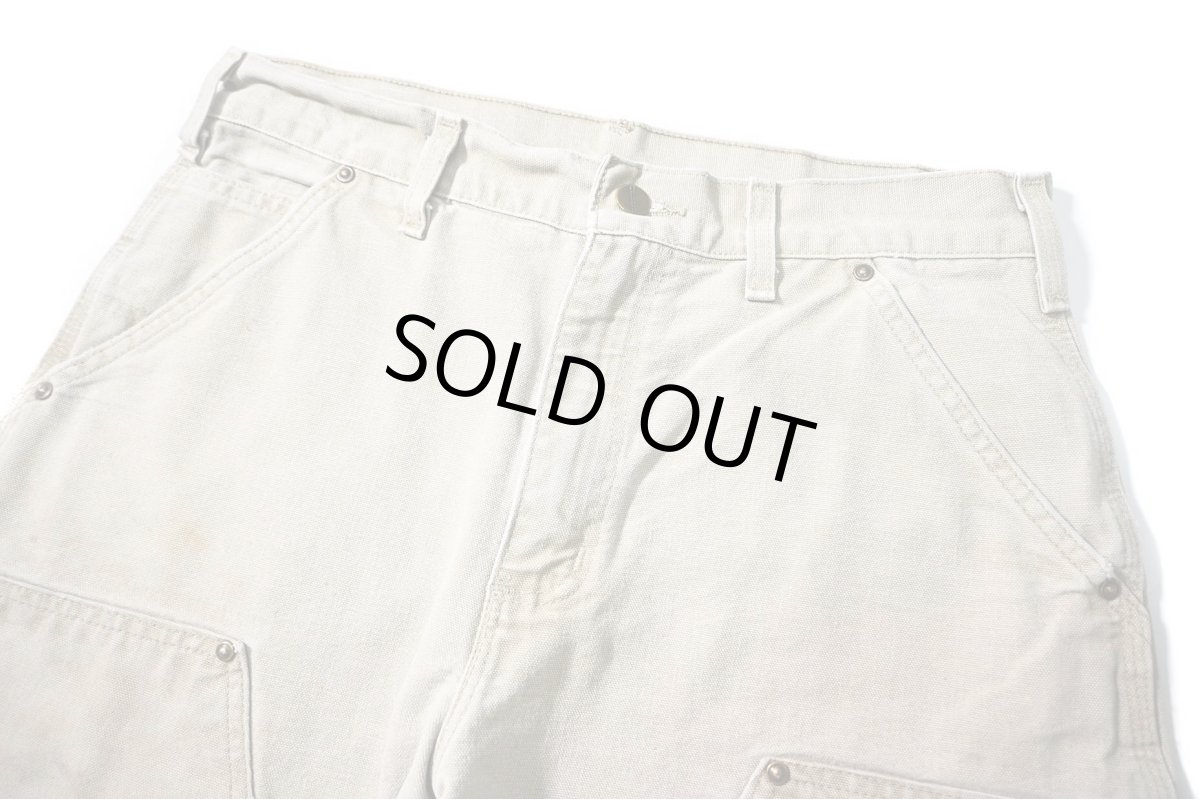 画像2: 07' Used Carhartt Duck Double Knee Carpenter Pants Tan カーハート (2)