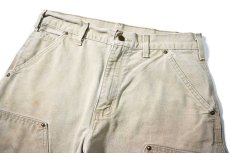 画像2: 07' Used Carhartt Duck Double Knee Carpenter Pants Tan カーハート (2)
