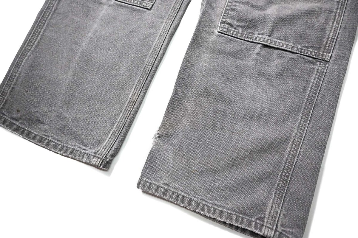 画像3: 16' Used Carhartt Duck Double Knee Carpenter Pants Gravel カーハート (3)