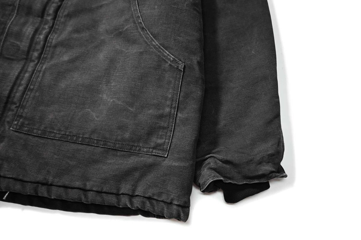 画像4: 80-90s Used Carhartt Quilt Lined Traditional Coat Black made in USA (4)