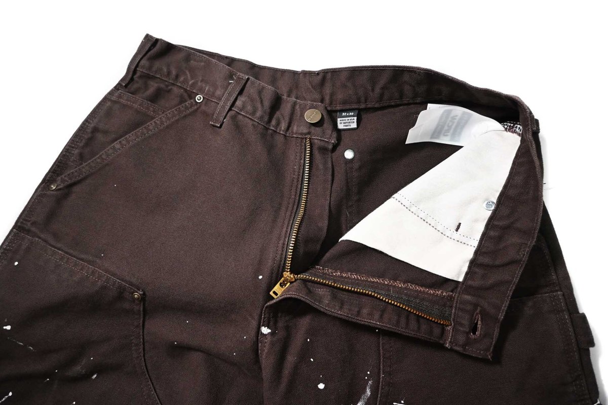 画像6: 24' Used Carhartt Duck Double Knee Carpenter Pants Dark Brown made in USA カーハート (6)