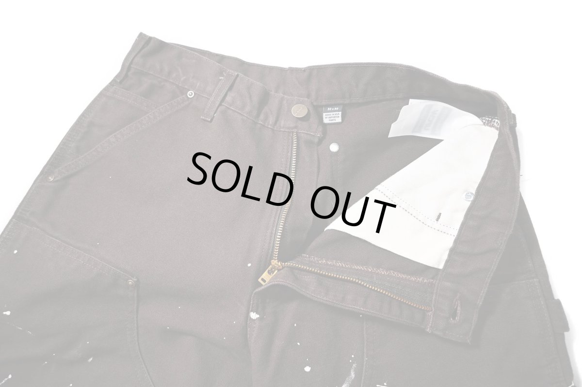 画像6: 24' Used Carhartt Duck Double Knee Carpenter Pants Dark Brown made in USA カーハート (6)