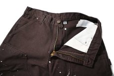 画像6: 24' Used Carhartt Duck Double Knee Carpenter Pants Dark Brown made in USA カーハート (6)