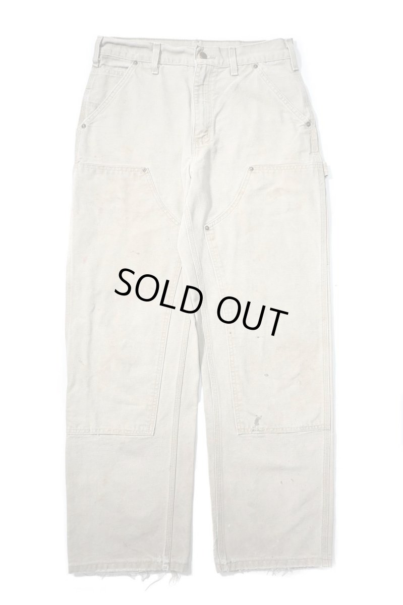 画像1: 07' Used Carhartt Duck Double Knee Carpenter Pants Tan カーハート (1)