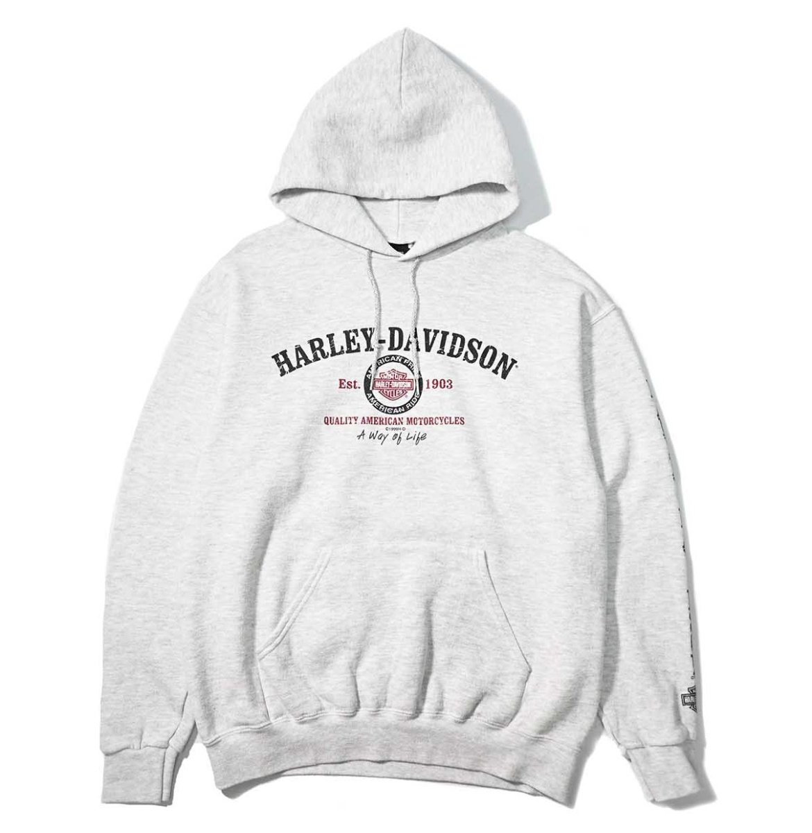 画像1: 90s Used Harley-Davidson Print Sweat Hoodie (1)