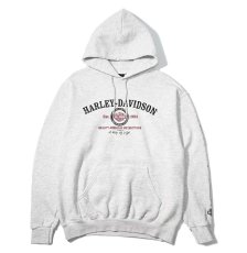 画像1: 90s Used Harley-Davidson Print Sweat Hoodie (1)