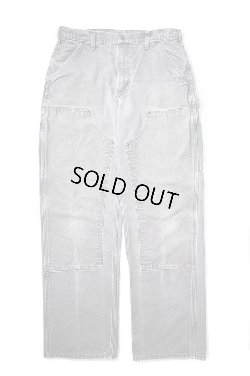 画像1: 16' Used Carhartt Duck Double Knee Carpenter Pants Gravel カーハート (1)