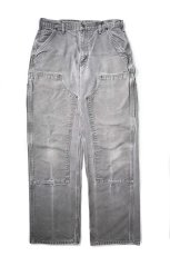 画像1: 16' Used Carhartt Duck Double Knee Carpenter Pants Gravel カーハート (1)
