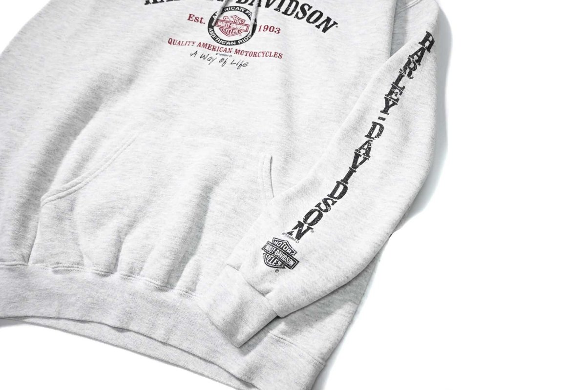画像4: 90s Used Harley-Davidson Print Sweat Hoodie (4)