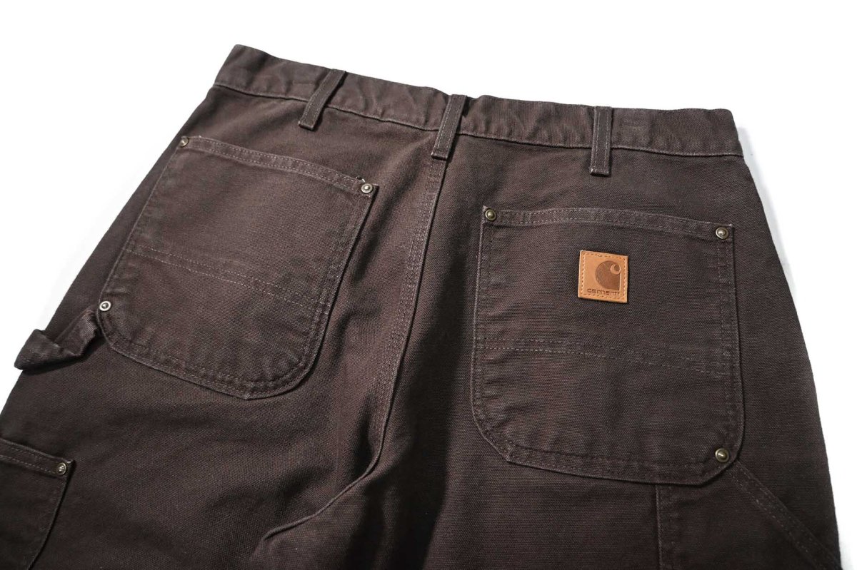 画像5: 24' Used Carhartt Duck Double Knee Carpenter Pants Dark Brown made in USA カーハート (5)