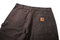 画像5: 24' Used Carhartt Duck Double Knee Carpenter Pants Dark Brown made in USA カーハート (5)