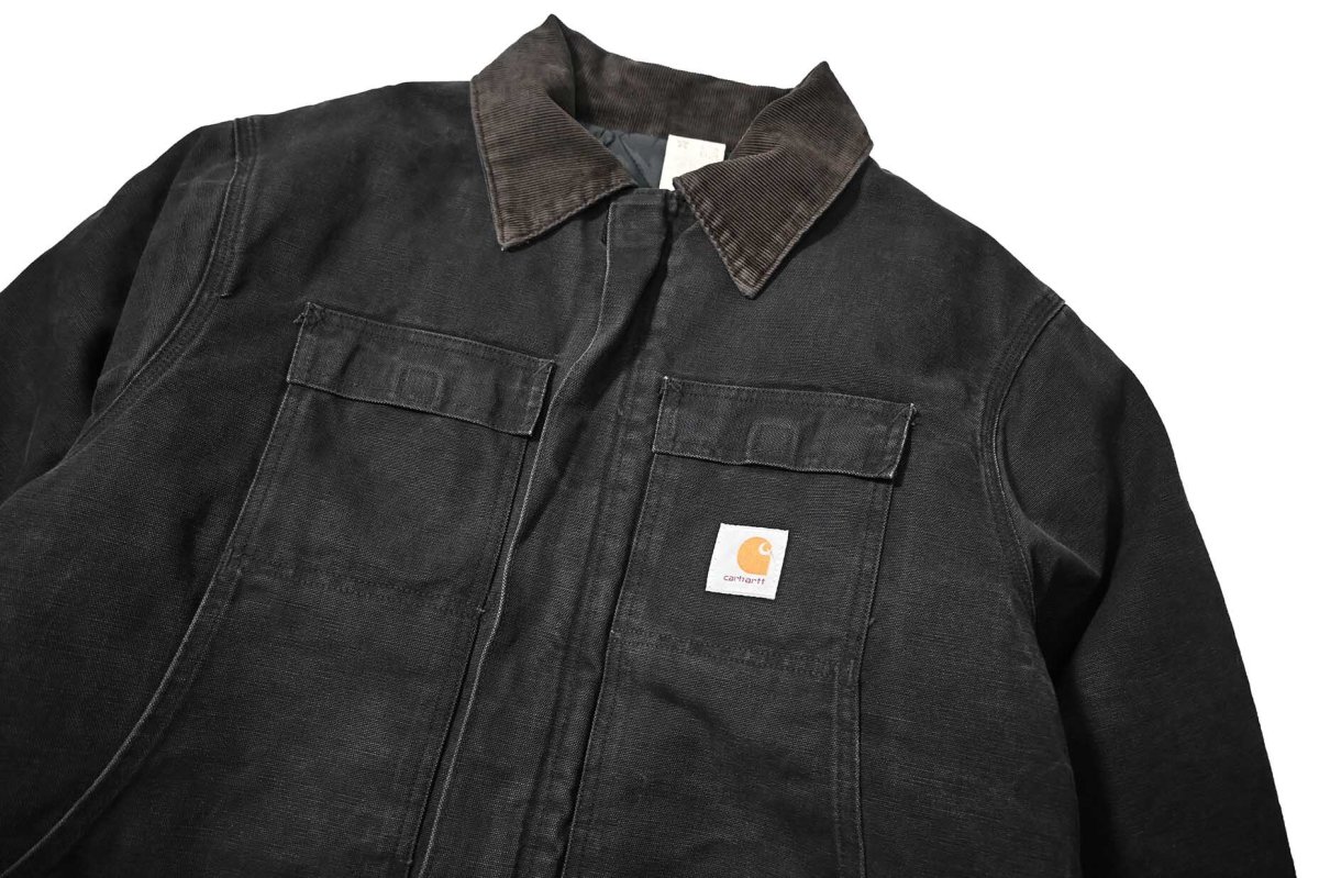 画像3: 80-90s Used Carhartt Quilt Lined Traditional Coat Black made in USA (3)