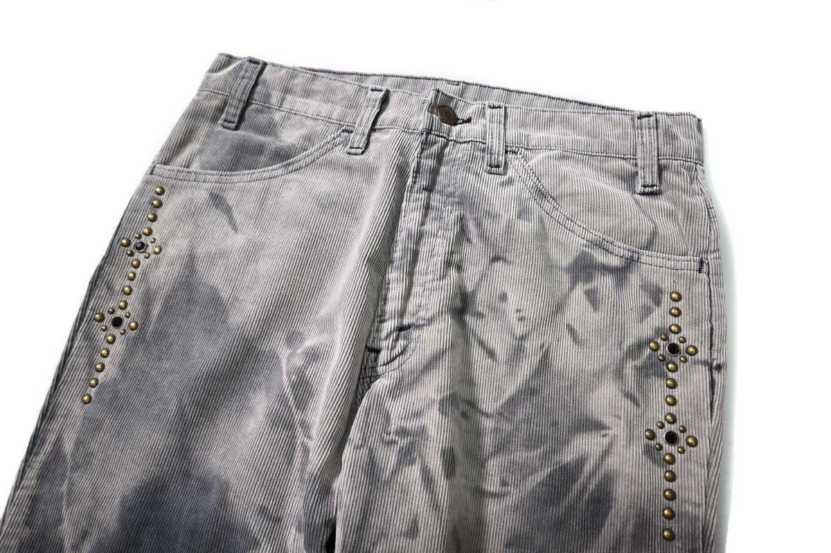 画像2: 89' Used Levi's 519 Studded Corduroy Pants made in USA リーバイス (2)