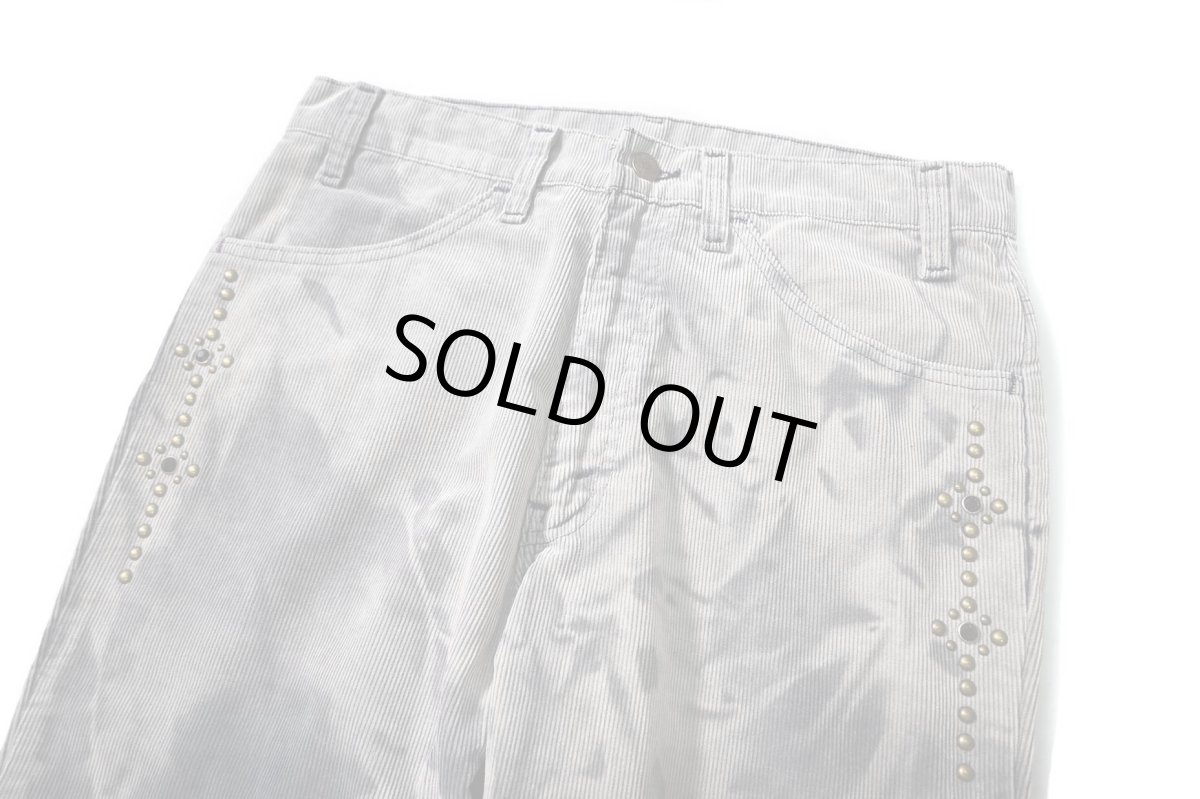 画像2: 89' Used Levi's 519 Studded Corduroy Pants made in USA リーバイス (2)
