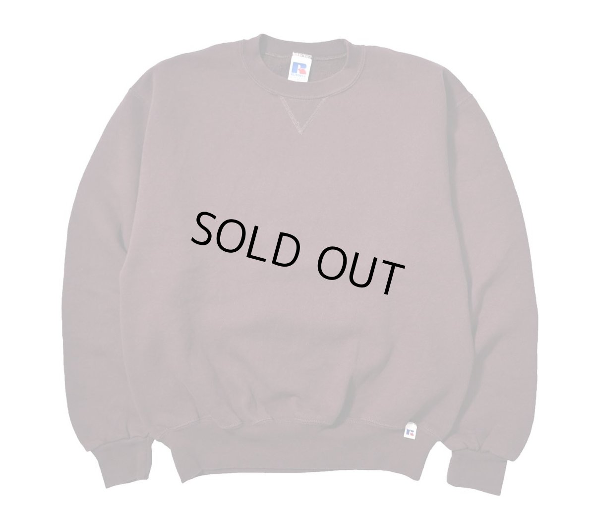 画像1: 90s Used Russell Athletic Blank Sweat Shirt Maroon (1)