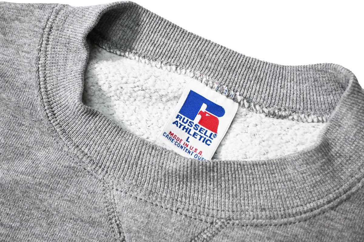 画像4: 90s Used Russell Athletic Blank Sweat Shirt Grey made in USA (4)
