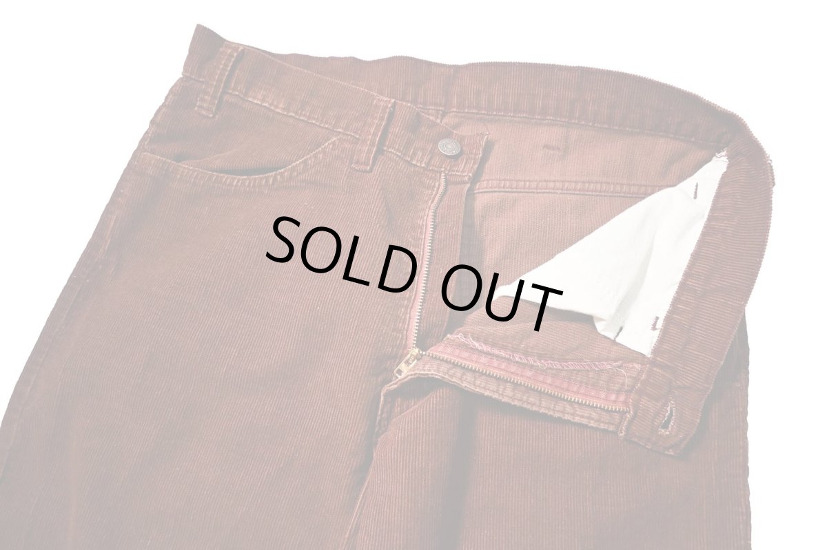 画像5: 80' Used Levi's 519 Corduroy Pants Brick 42Talon Zip made in USA リーバイス (5)