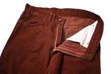 画像5: 80' Used Levi's 519 Corduroy Pants Brick 42Talon Zip made in USA リーバイス (5)
