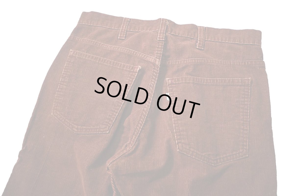 画像4: 80' Used Levi's 519 Corduroy Pants Brick 42Talon Zip made in USA リーバイス (4)