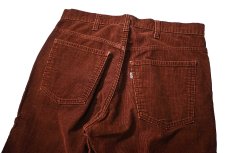 画像4: 80' Used Levi's 519 Corduroy Pants Brick 42Talon Zip made in USA リーバイス (4)