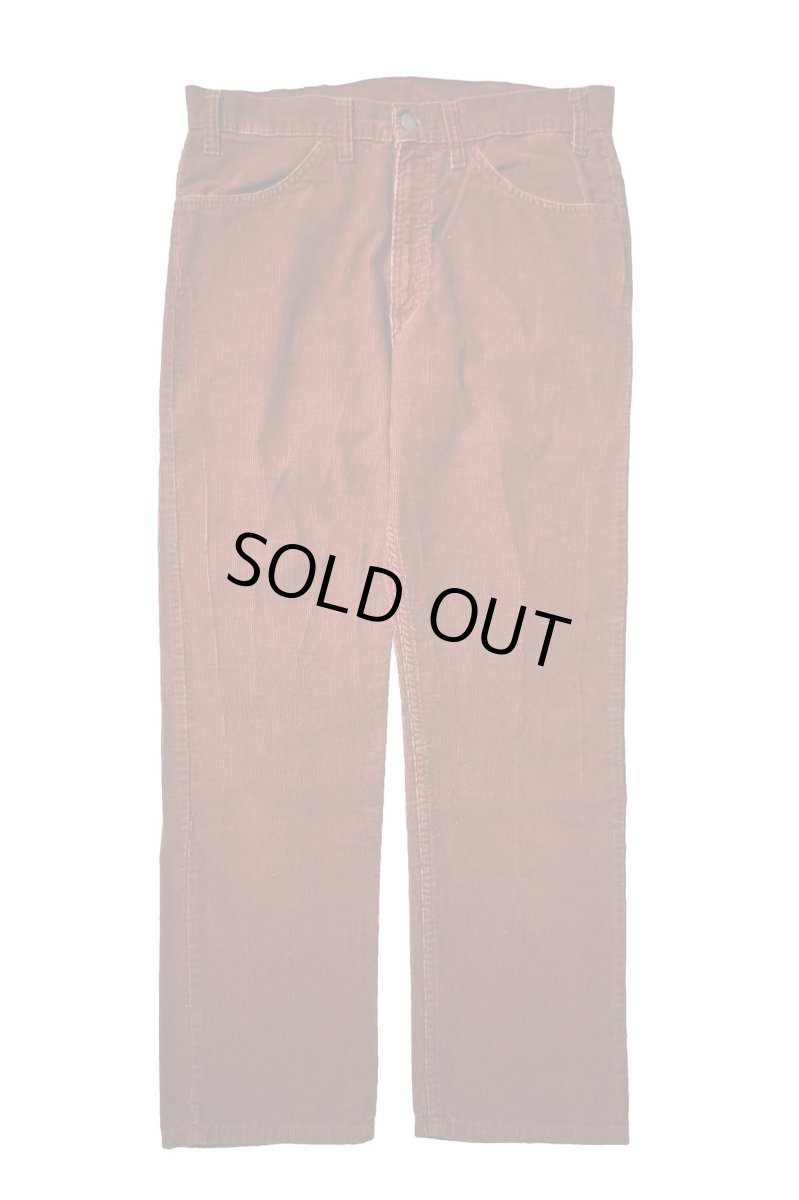 画像1: 80' Used Levi's 519 Corduroy Pants Brick 42Talon Zip made in USA リーバイス (1)