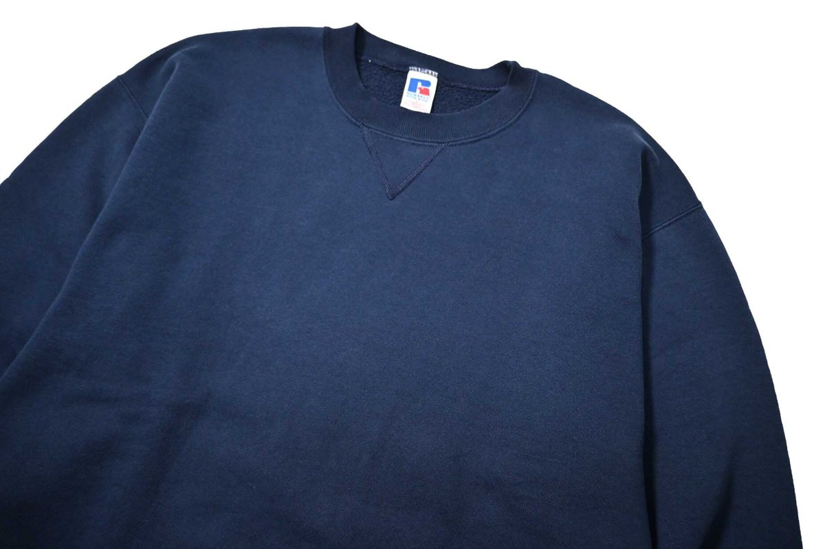 画像2: 90s Used Russell Athletic Blank Sweat Shirt Navy (2)