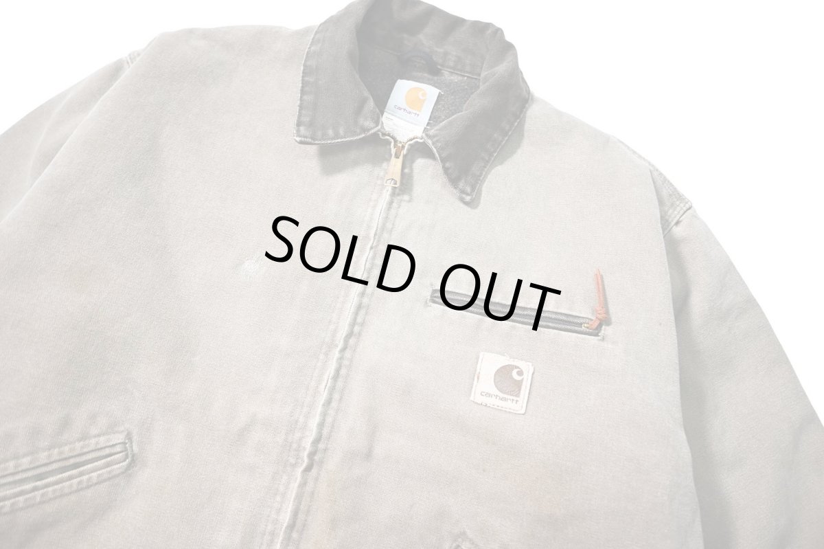 画像3: 00' Used Carhartt Blanket Lined Duck Detroit Jacket Desert made in USA (3)