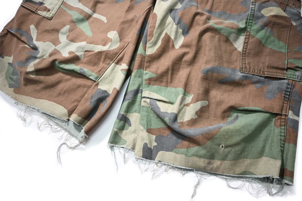 画像3: Used Us Army Customized M-65 Jorts Woodland Camo (3)